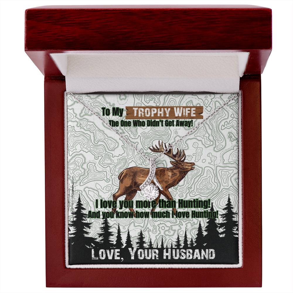 ILY More Than Hunting Husband To Wife Jewelry Message Card Gift