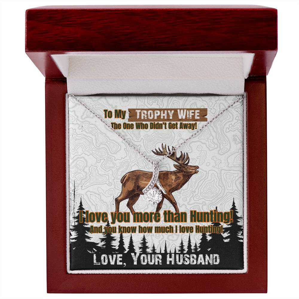 ILY More Than Hunting Husband To Wife Jewelry Message Card Gift