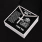 To My Blue Collar MAN | Cuban Link Chain Cross Stainless Steel Necklace Message Card Gift