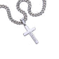 To My Blue Collar MAN | Cuban Link Chain Cross Stainless Steel Necklace Message Card Gift