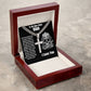 To My Blue Collar MAN | Cuban Link Chain Cross Stainless Steel Necklace Message Card Gift