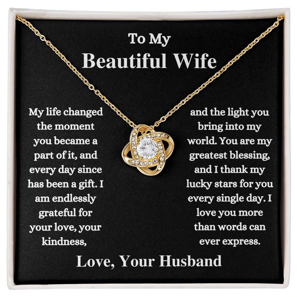 My Greatest Blessing | To My Wife Love Husband Jewelry Necklace Message Card Gift