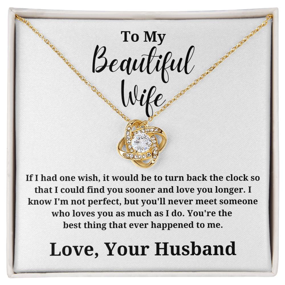 If I Had One Wish - To My Wife Love Husband Jewelry Message Card Gift