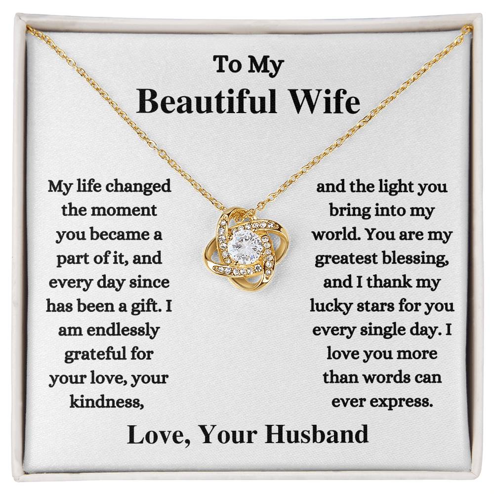 My Greatest Blessing | To My Wife Love Husband Jewelry Necklace Message Card Gift