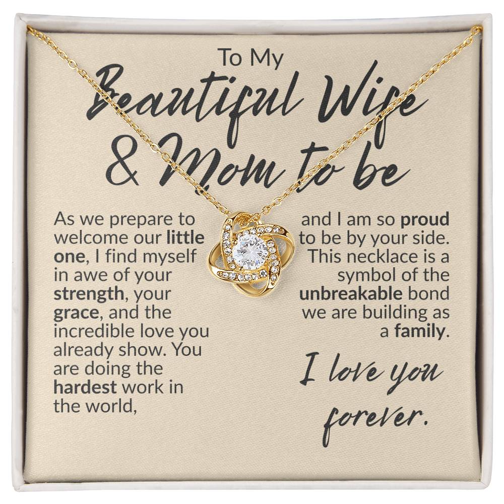 Wife Mom To Be Jewelry Necklace Message Card Gift
