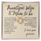 Wife Mom To Be Gift From Husband Cubic Zirconia Necklace Message Card Gift