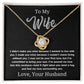 Feel My Love - To Wife Love Husband Jewelry Necklace Message Card Gift