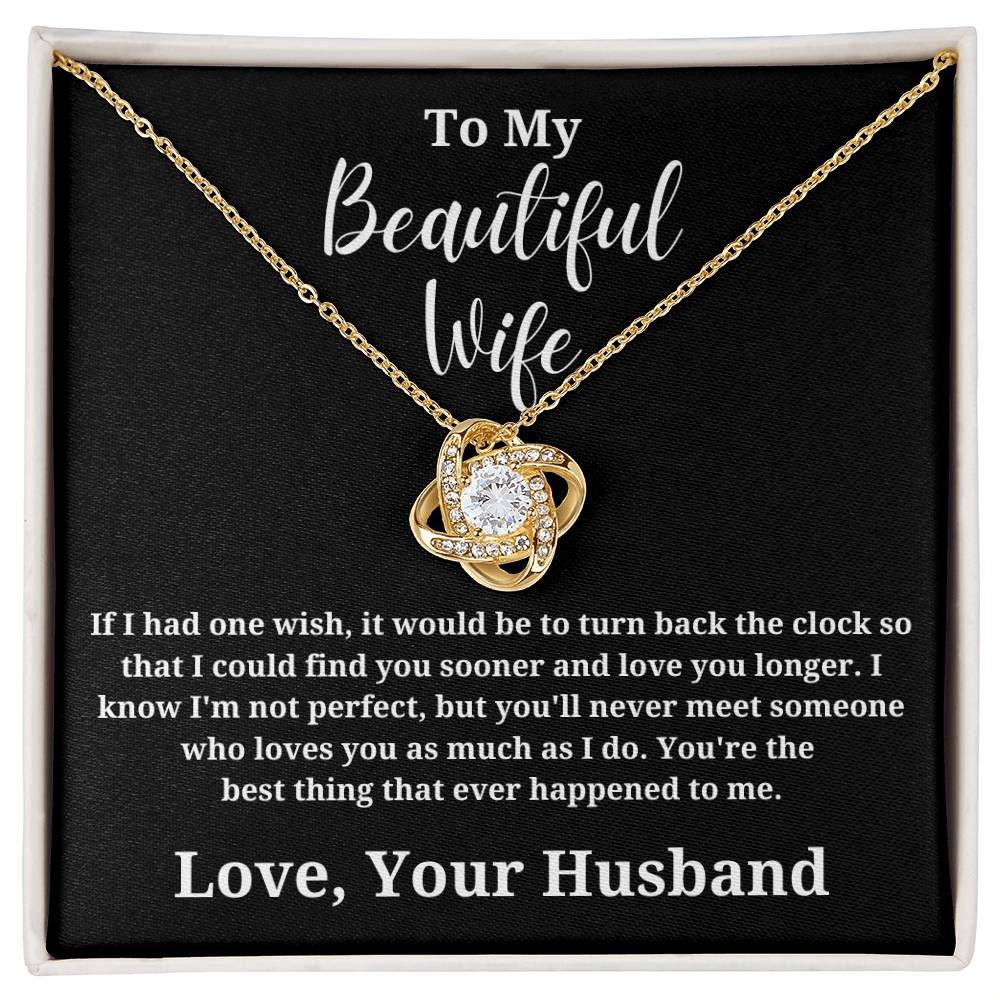 If I Had One Wish - To My Wife Love Husband Jewelry Message Card Gift