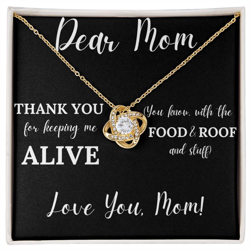 Keeping Me Alive | Jewelry Message Card Gift For Mom