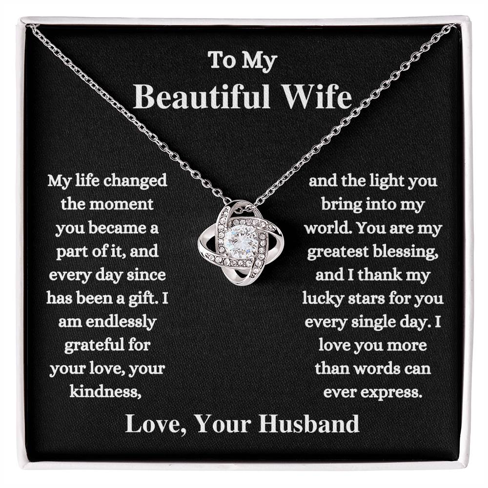 My Greatest Blessing | To My Wife Love Husband Jewelry Necklace Message Card Gift