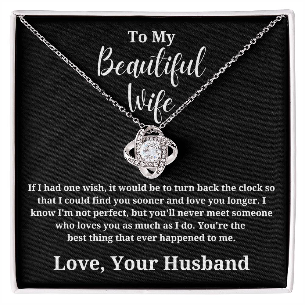 If I Had One Wish - To My Wife Love Husband Jewelry Message Card Gift