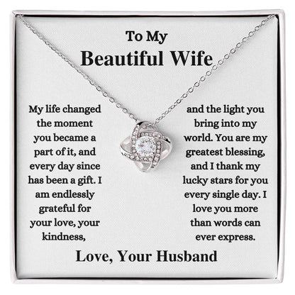 My Greatest Blessing | To My Wife Love Husband Jewelry Necklace Message Card Gift