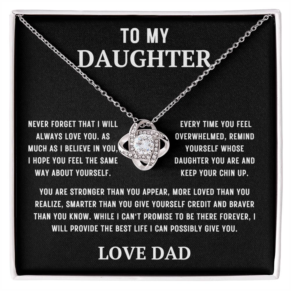 Keep Your Chin Up - To Daughter Love Dad Jewelry Message Card Gift