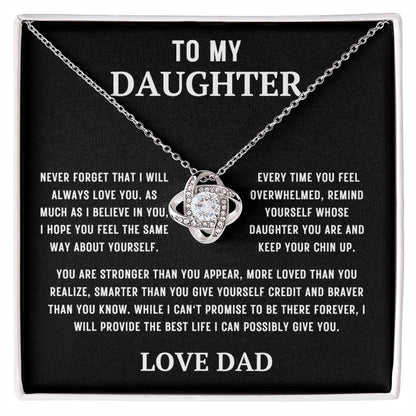 Keep Your Chin Up - To Daughter Love Dad Jewelry Message Card Gift