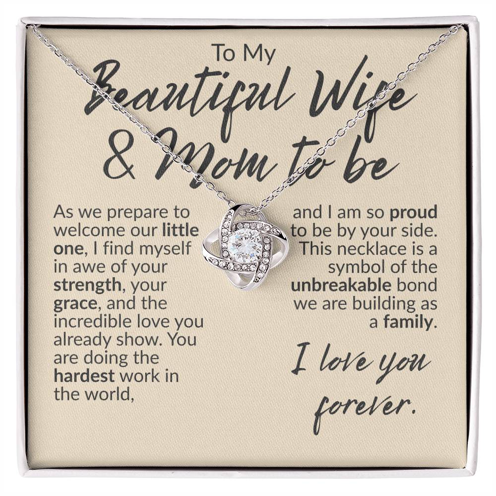 Wife Mom To Be Jewelry Necklace Message Card Gift