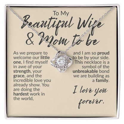 Wife Mom To Be Jewelry Necklace Message Card Gift
