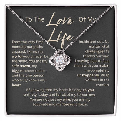 My Safe Haven - To Wife Love Husband Cubic Zirconia Message Card Gift