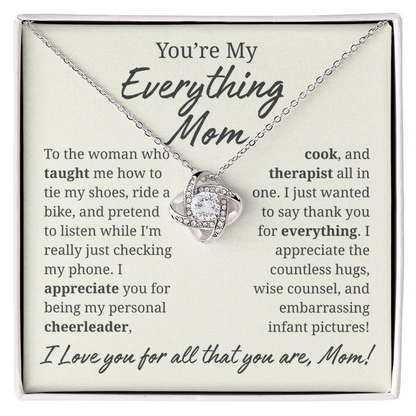 My Everything Mom Jewelry Message Card Gift