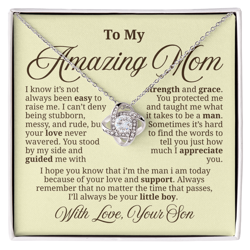 The Man I Am Today - To Mom Love Son Jewelry Message Card Gift