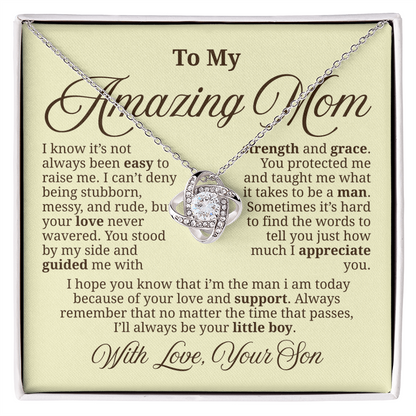 The Man I Am Today - To Mom Love Son Jewelry Message Card Gift