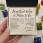 Wife Mom To Be Jewelry Necklace Message Card Gift