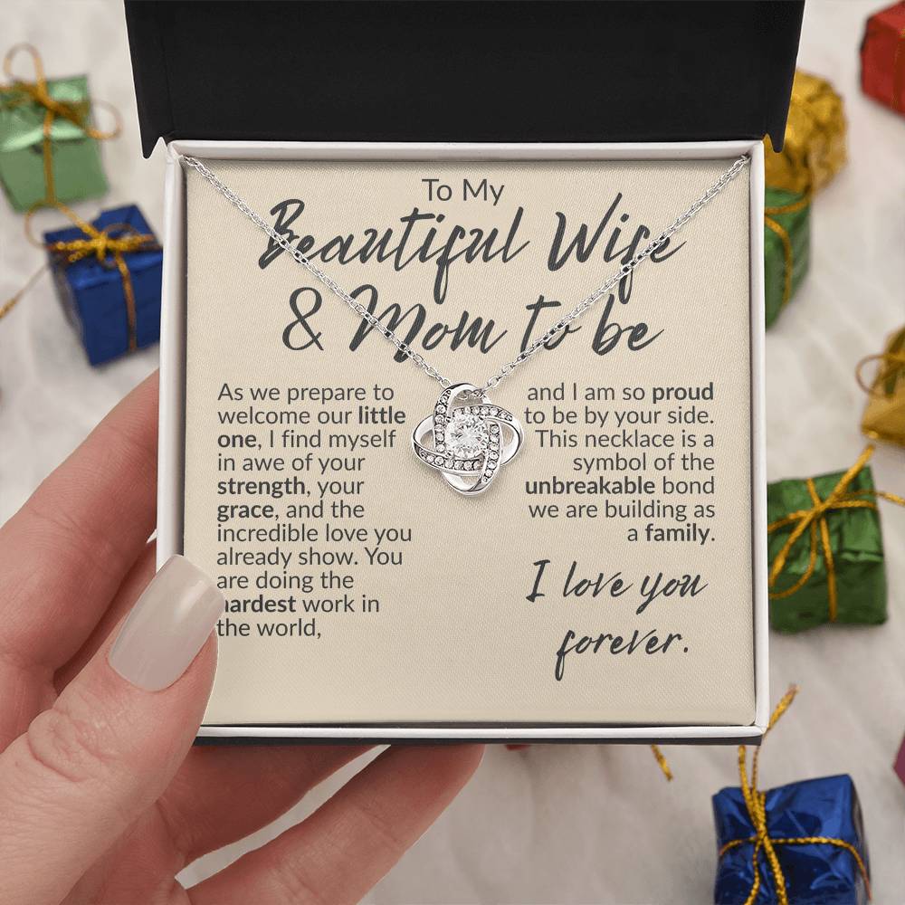 Wife Mom To Be Jewelry Necklace Message Card Gift