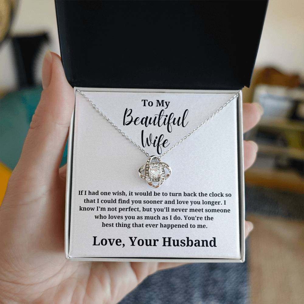 If I Had One Wish - To My Wife Love Husband Jewelry Message Card Gift