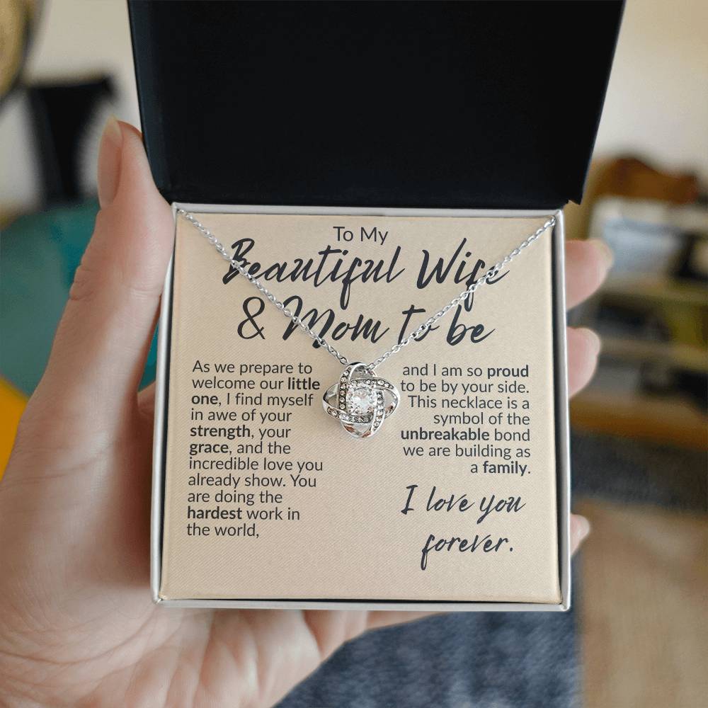 Wife Mom To Be Jewelry Necklace Message Card Gift