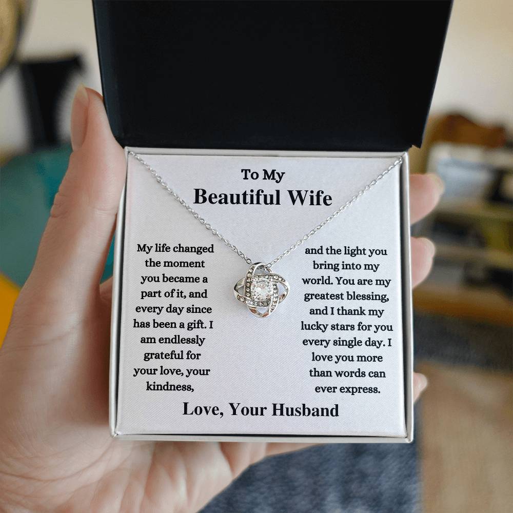 My Greatest Blessing | To My Wife Love Husband Jewelry Necklace Message Card Gift