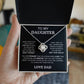 Not My Little Girl Anymore - To Daughter Love Dad  Necklace Message Card