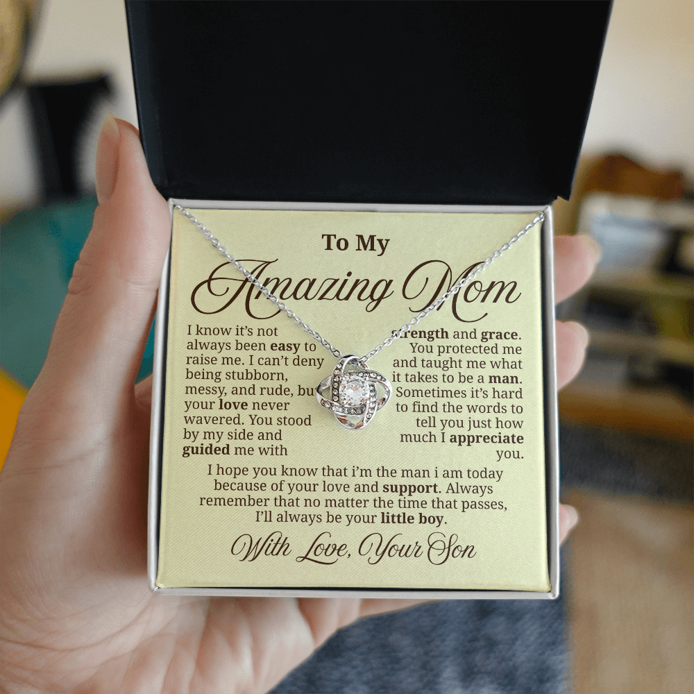 The Man I Am Today - To Mom Love Son Jewelry Message Card Gift