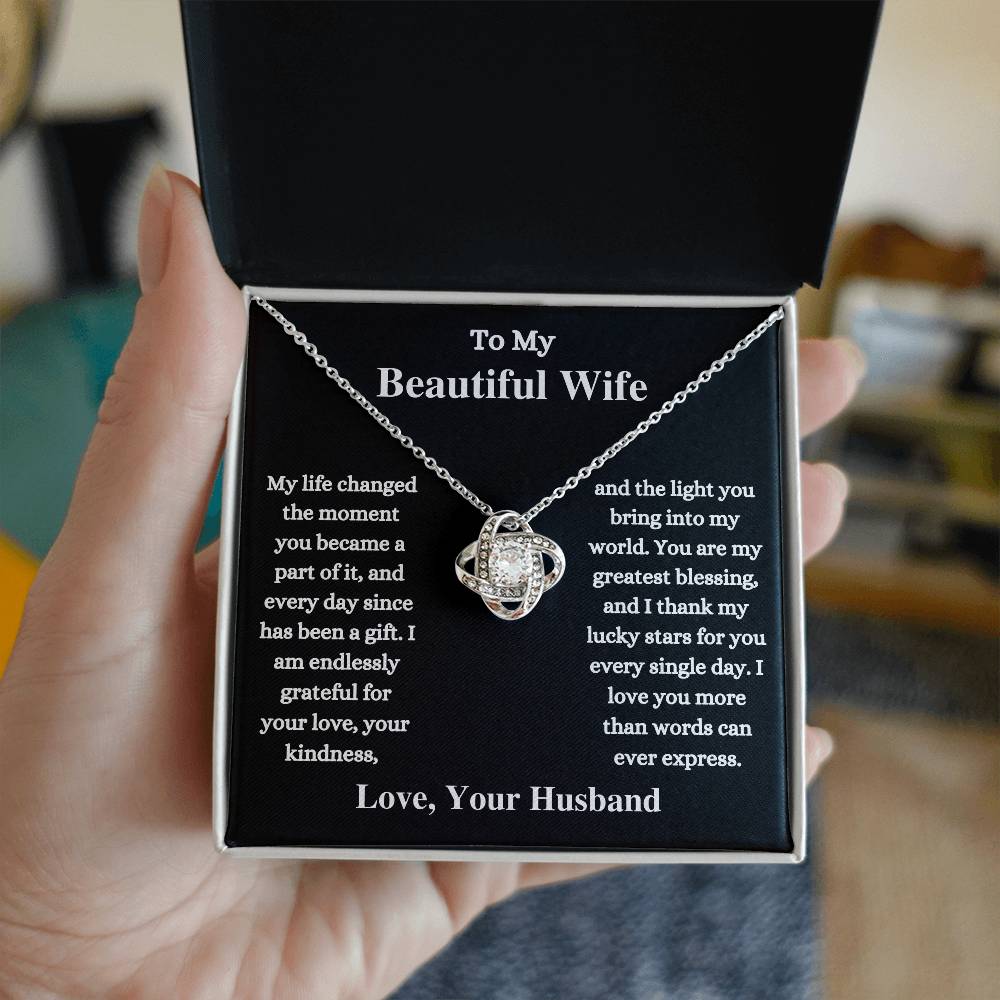 My Greatest Blessing | To My Wife Love Husband Jewelry Necklace Message Card Gift