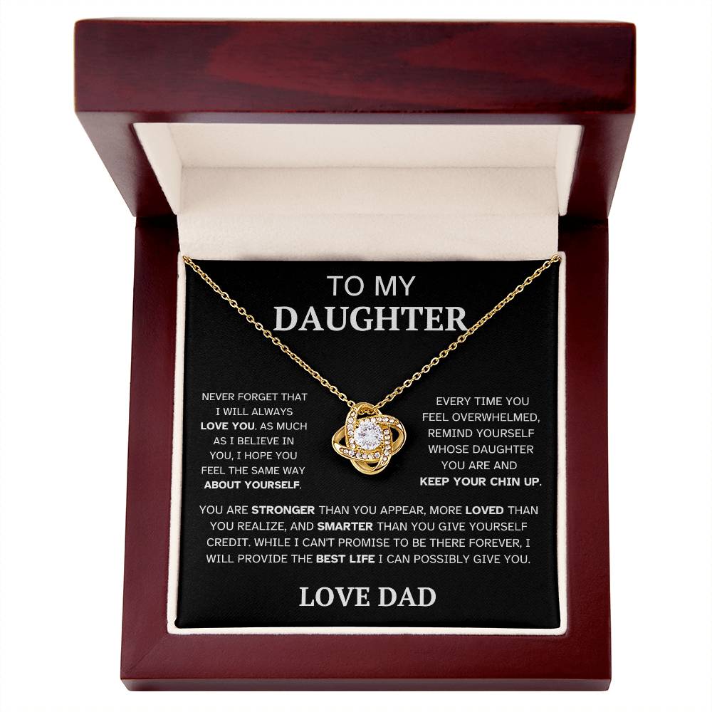 Keep Your Chin Up - To Daughter Love Dad Jewelry Message Card Gift