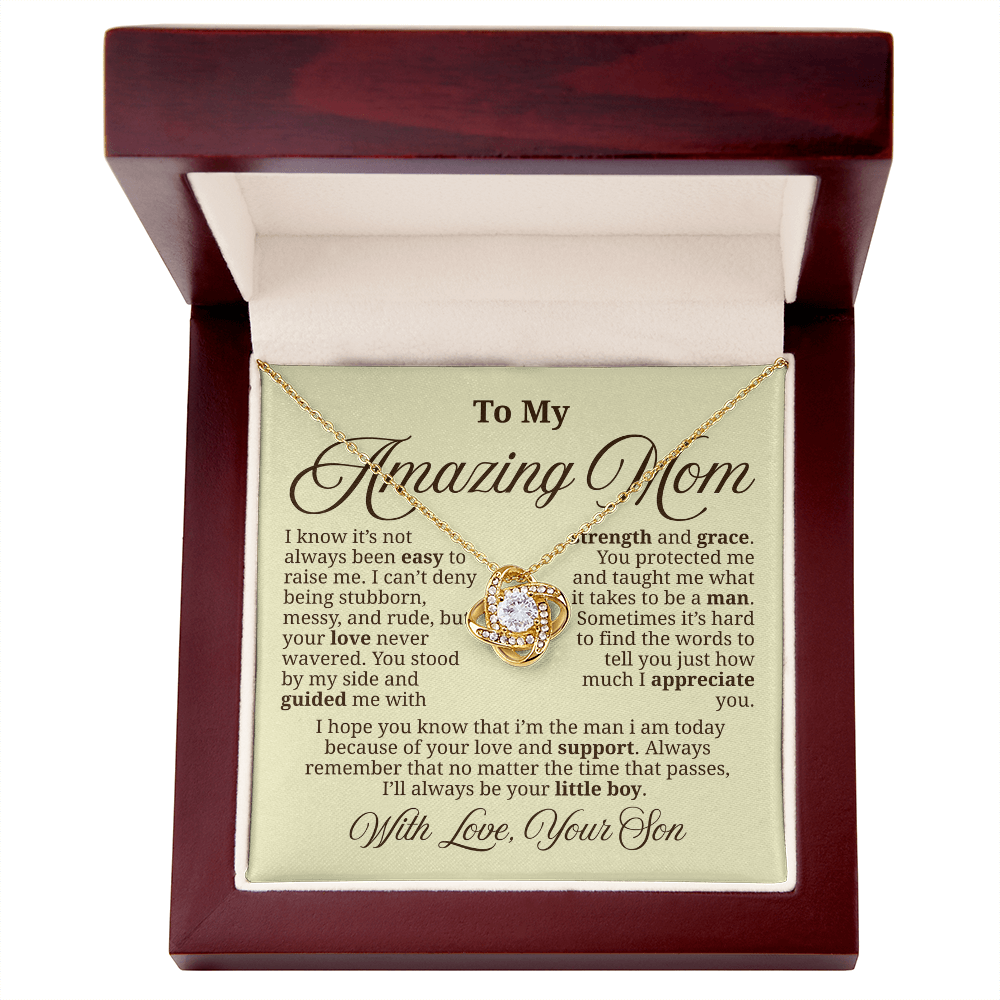 The Man I Am Today - To Mom Love Son Jewelry Message Card Gift