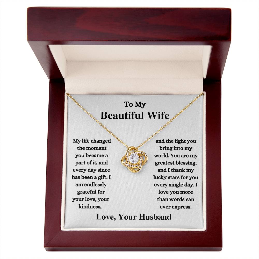 My Greatest Blessing | To My Wife Love Husband Jewelry Necklace Message Card Gift