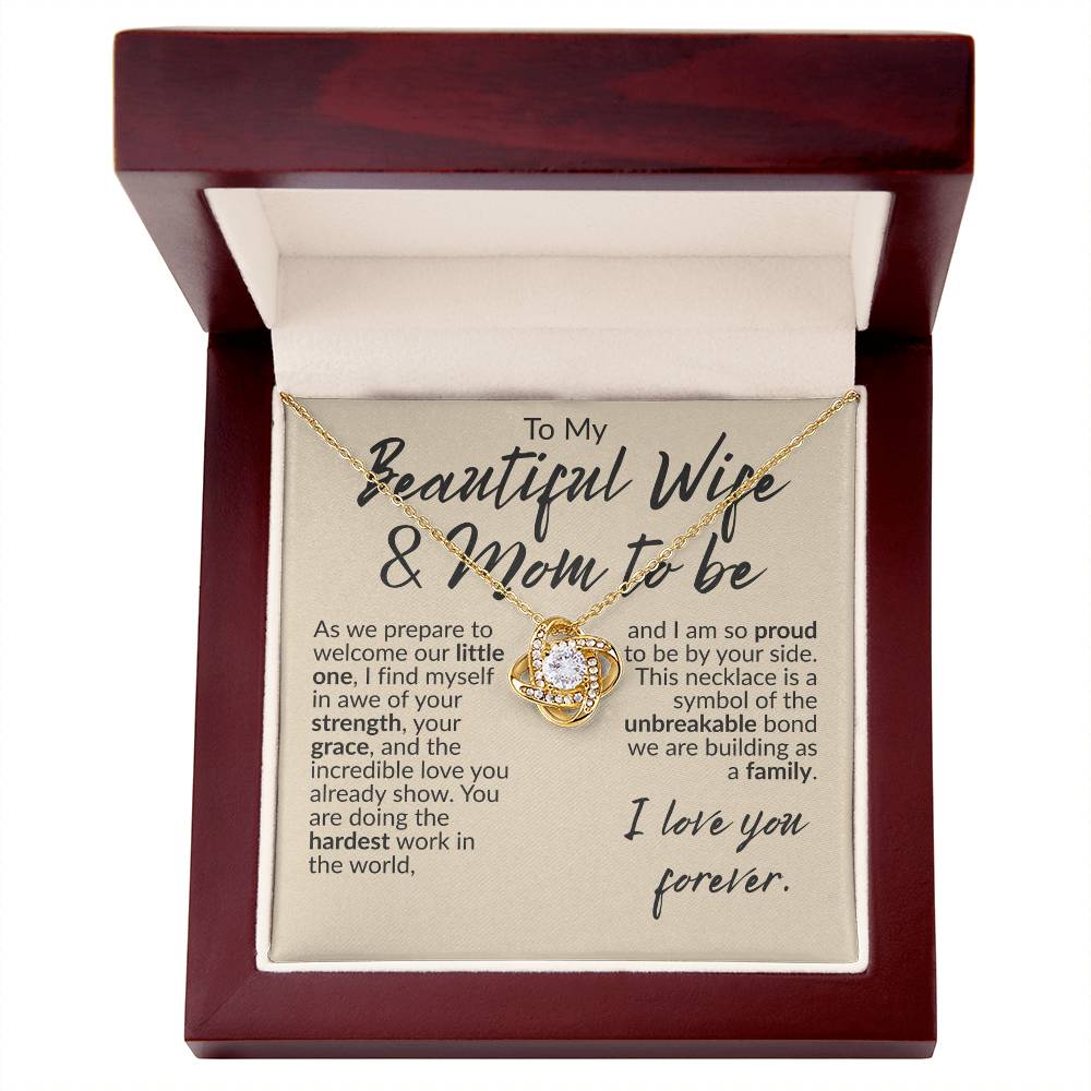 Wife Mom To Be Jewelry Necklace Message Card Gift