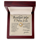 Wife Mom To Be Gift From Husband Cubic Zirconia Necklace Message Card Gift