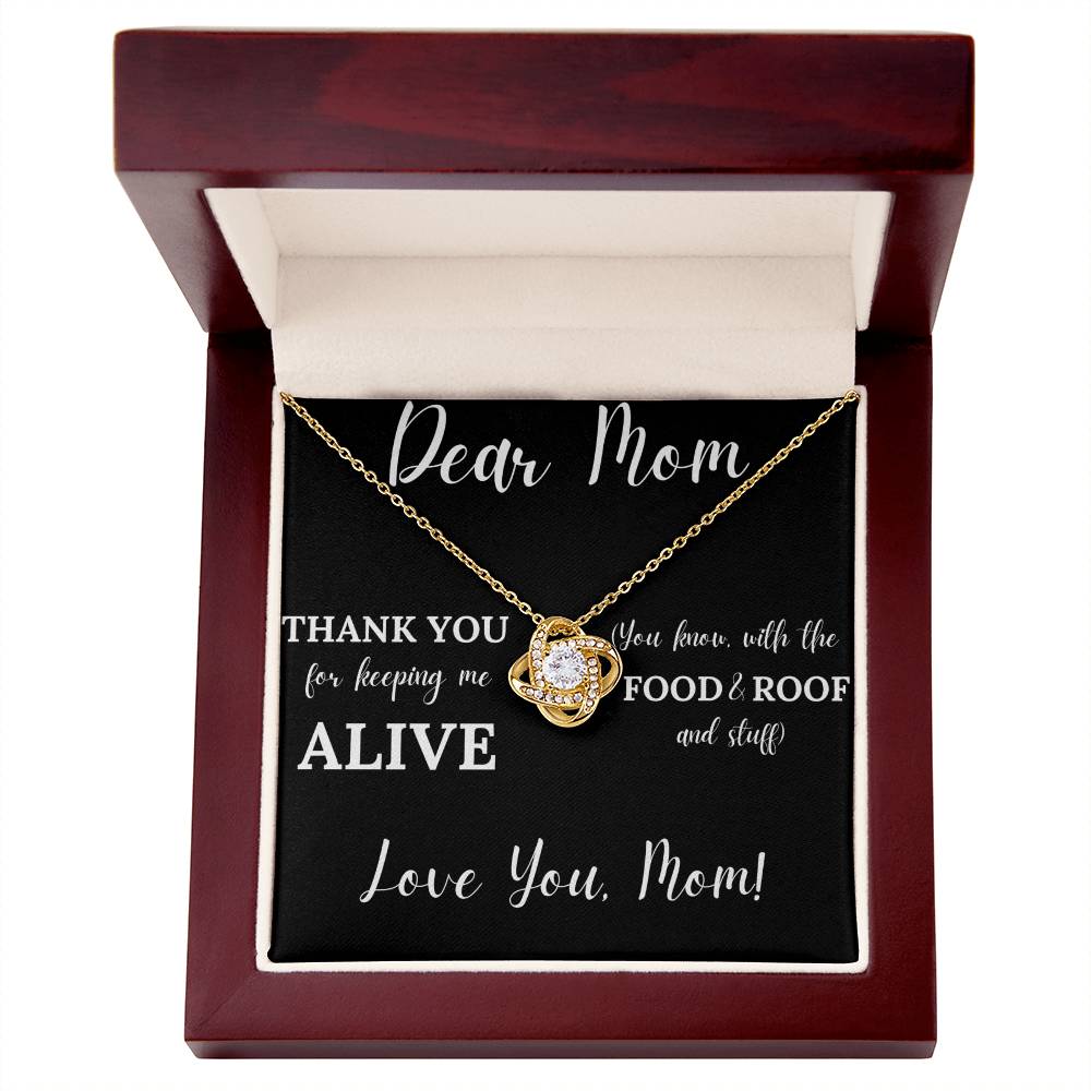 Keeping Me Alive | Jewelry Message Card Gift For Mom