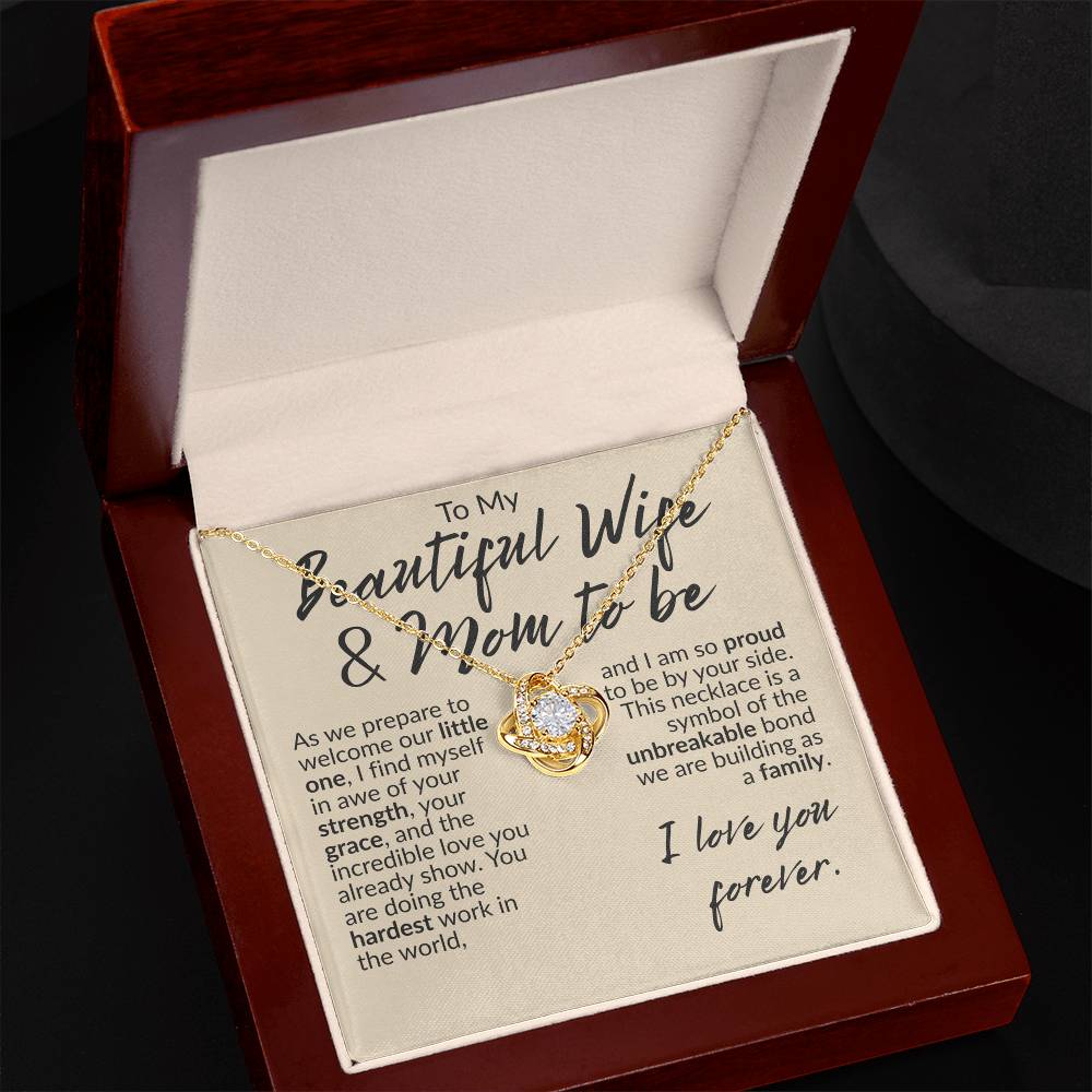 Wife Mom To Be Jewelry Necklace Message Card Gift