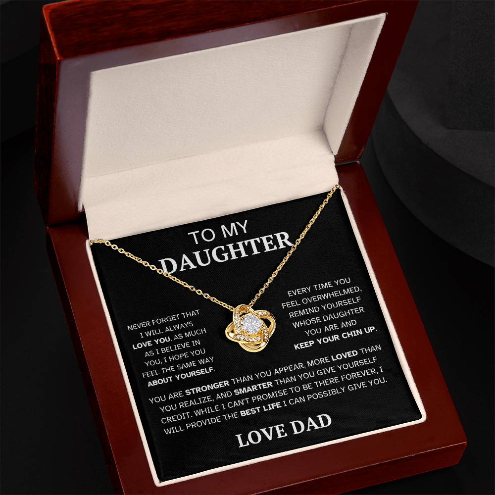 Keep Your Chin Up - To Daughter Love Dad Jewelry Message Card Gift