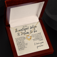 Wife Mom To Be Gift From Husband Cubic Zirconia Necklace Message Card Gift