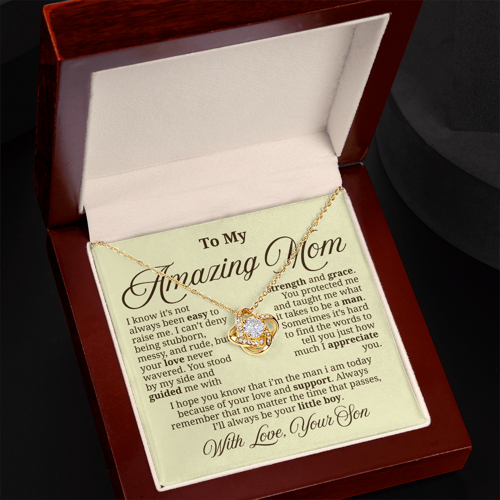 The Man I Am Today - To Mom Love Son Jewelry Message Card Gift