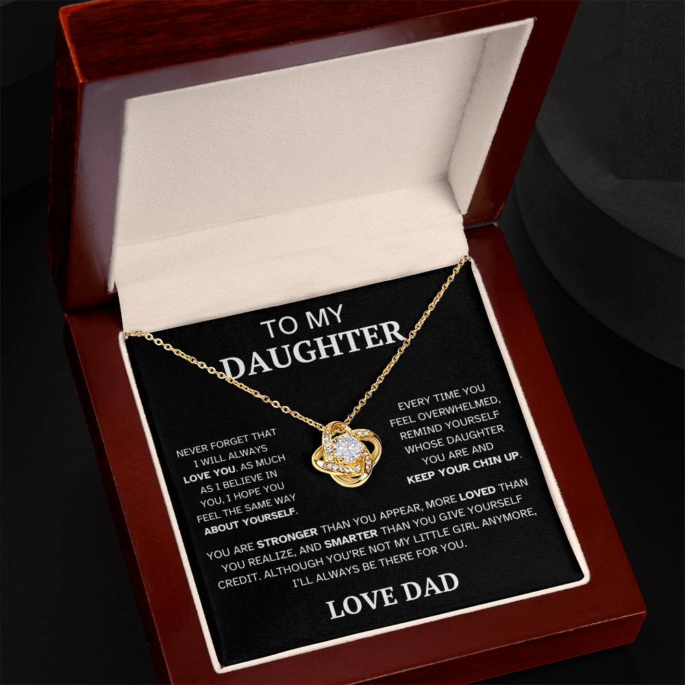 Not My Little Girl Anymore - To Daughter Love Dad  Necklace Message Card