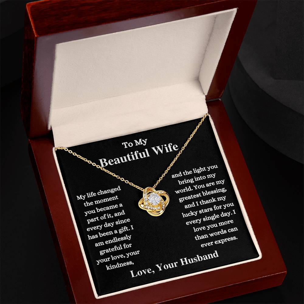 My Greatest Blessing | To My Wife Love Husband Jewelry Necklace Message Card Gift