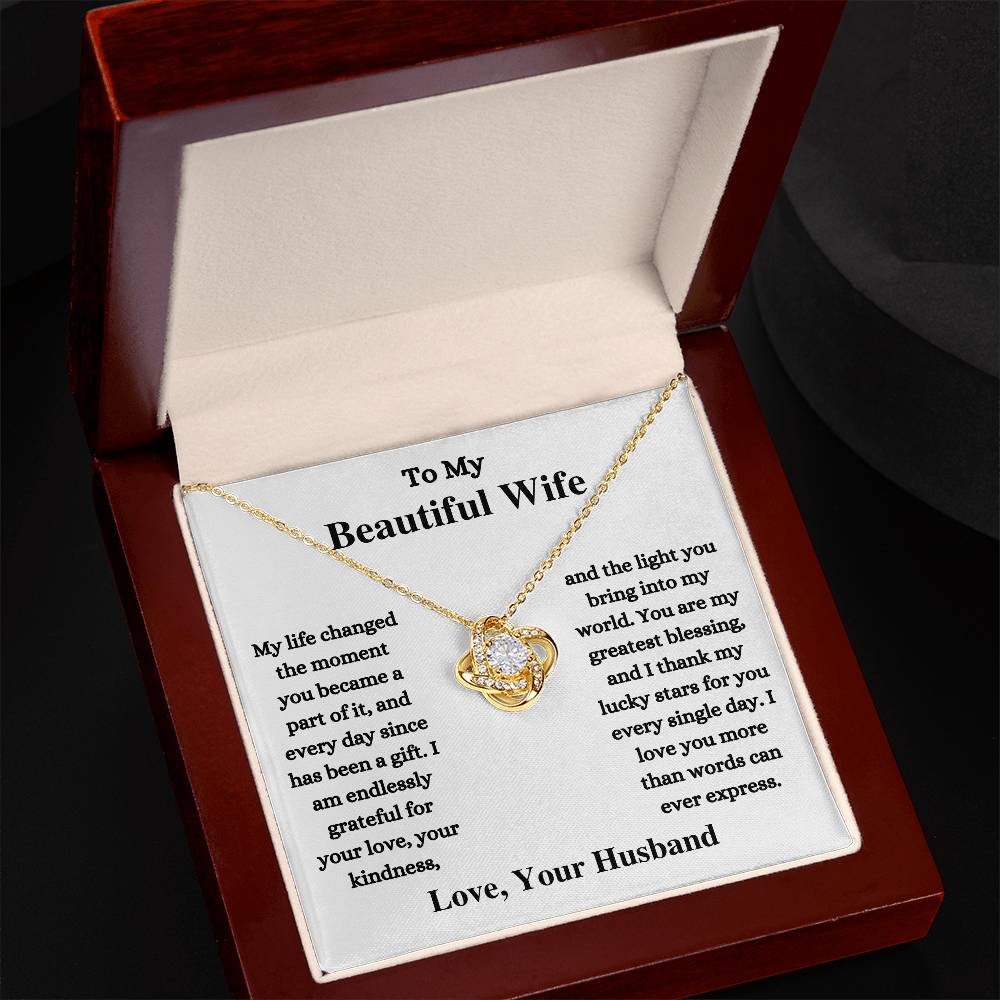 My Greatest Blessing | To My Wife Love Husband Jewelry Necklace Message Card Gift