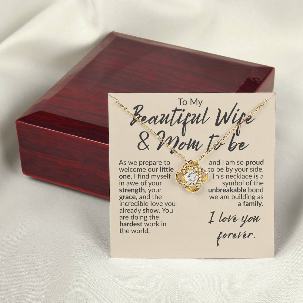 Wife Mom To Be Jewelry Necklace Message Card Gift