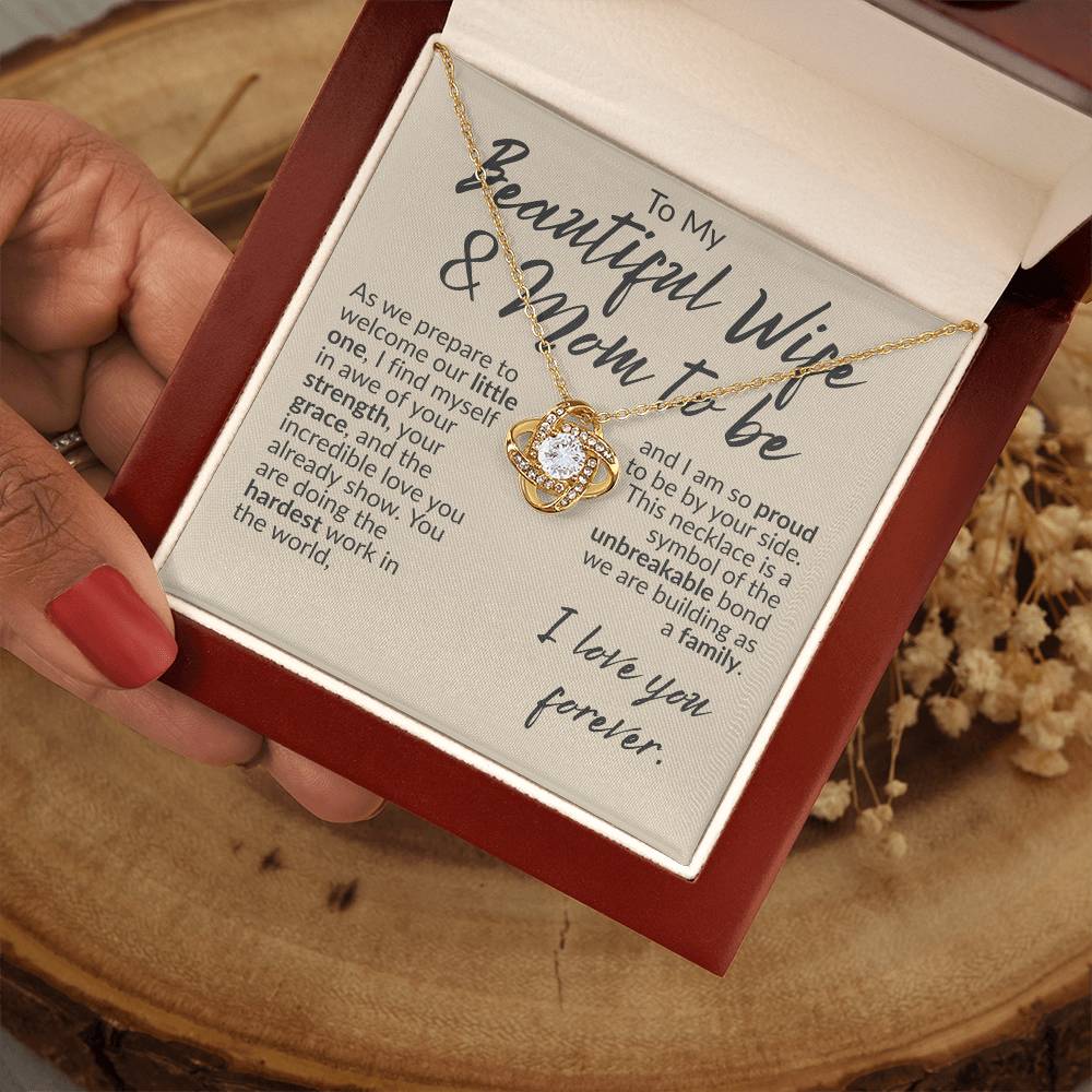 Wife Mom To Be Jewelry Necklace Message Card Gift