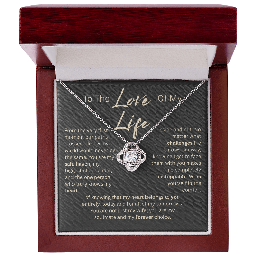 My Safe Haven - To Wife Love Husband Cubic Zirconia Message Card Gift