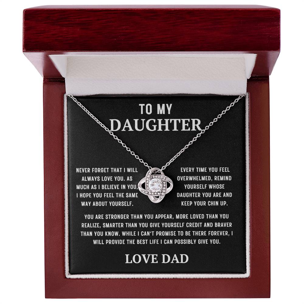 Keep Your Chin Up - To Daughter Love Dad Jewelry Message Card Gift