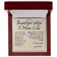 Wife Mom To Be Gift From Husband Cubic Zirconia Necklace Message Card Gift